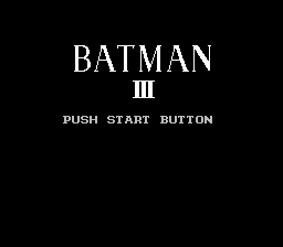 Batman III Title Screen